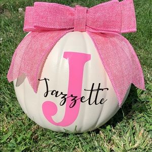 Decorative personalized pumpkin